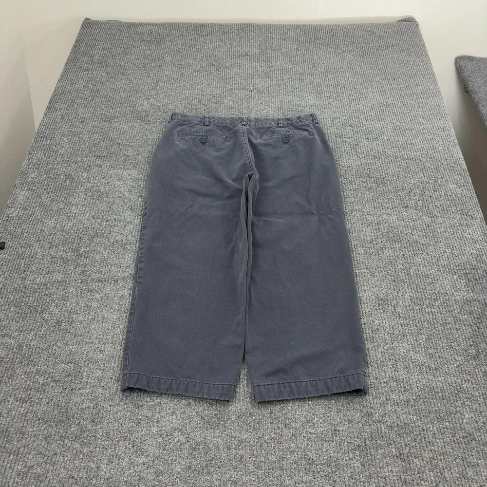 LL Bean Pants Mens 36x29 Grey Cotton Comfort Waist Flannel Lined Gorpcore